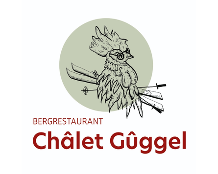 Ein Hahn und ein paar Skis zieren das Logo des Chalet Güggel. | © Davos Klosters Mountains