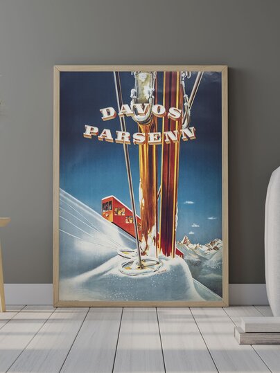 Nostalgieposter mit der Parsennbahn  | © Davos Klosters Mountains 