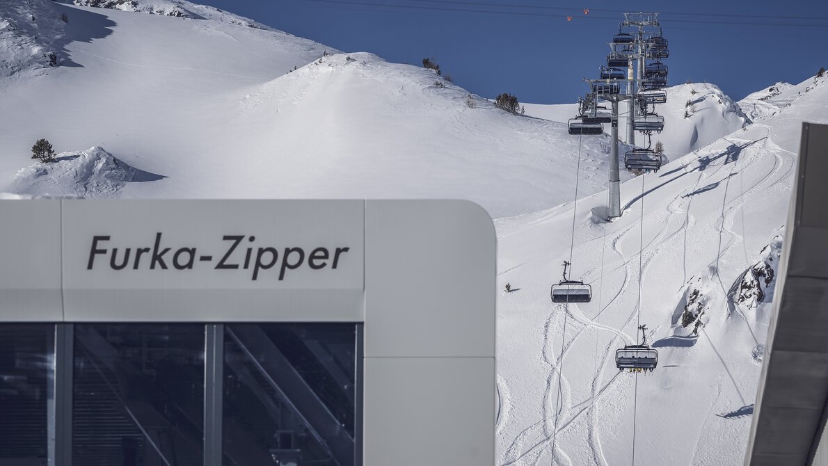 Blick auf den neuen Furka-Zipper. | © Davos Klosters Mountains