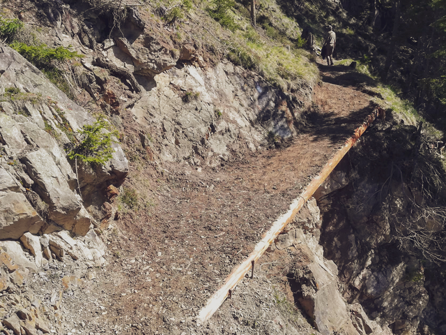 Gute Arbeit der Trail Crew Davos, der Weg wurde befestigt und ist bereit für Wanderer und Biker.  | © Davos Klosters Mountains 