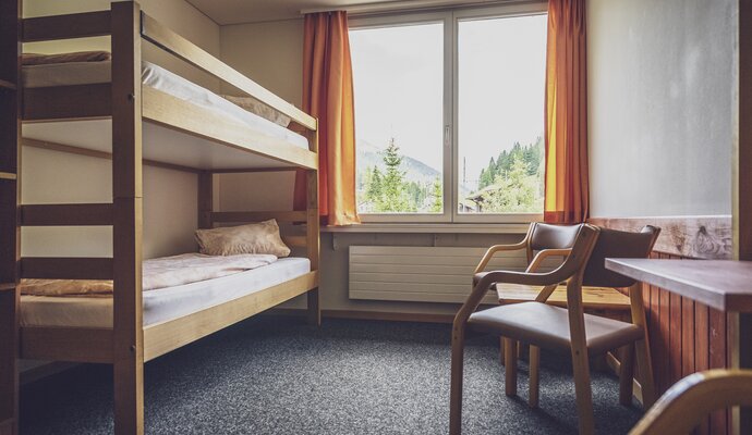 Mehrbettzimmer mit Stockbetten | © Davos Klosters Mountains